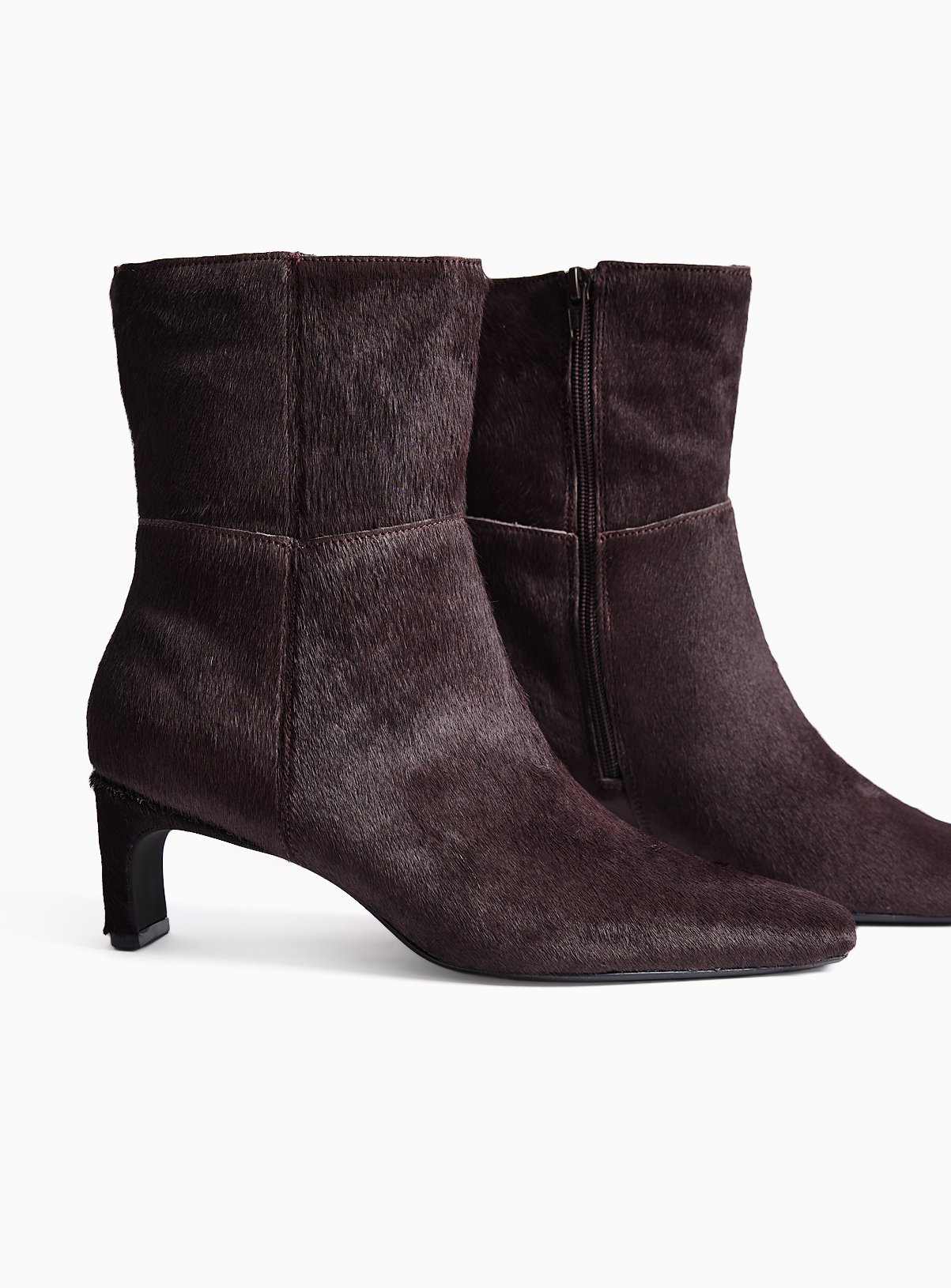Dark Red Pony Ankle Boots 6 - Image 2 thumbnail